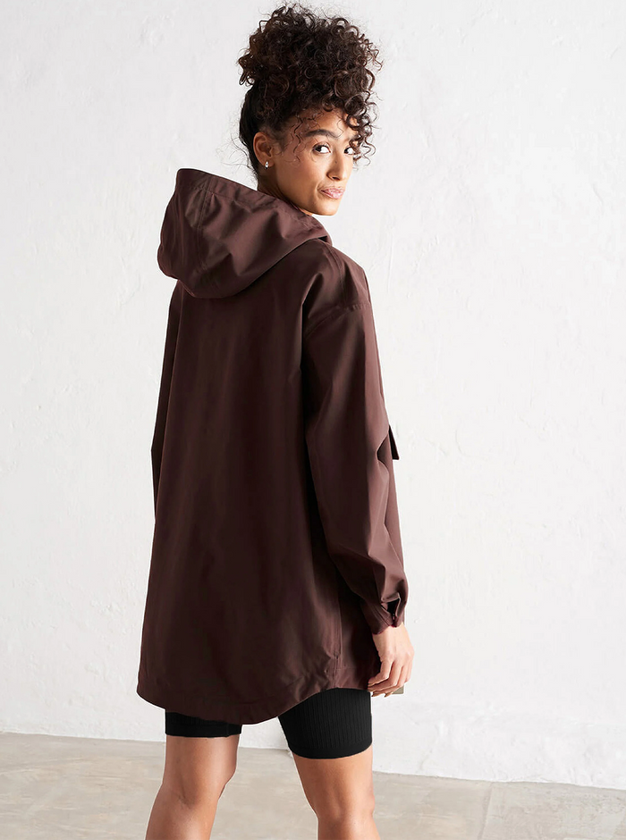 Waterproof Oversized Anorak in Cacao