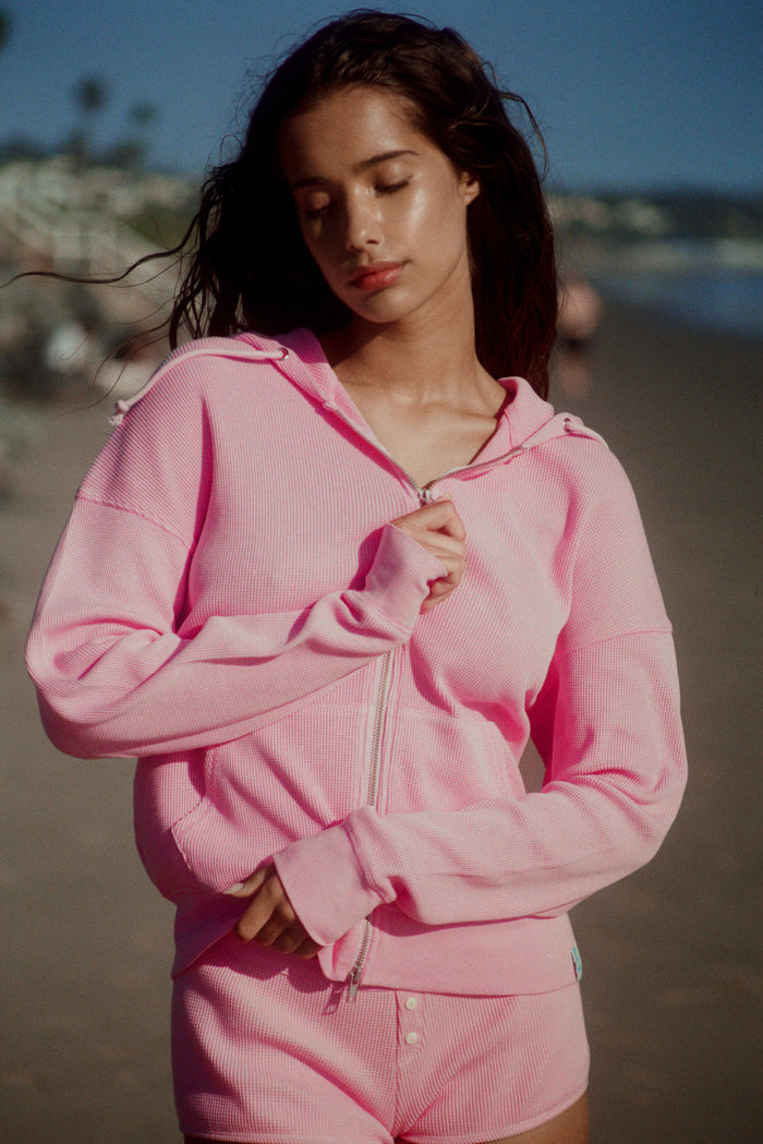 Weekend Thermal Hoodie - Blush