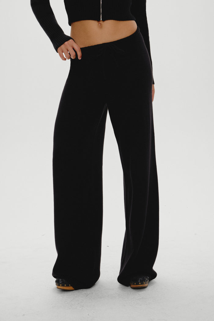 Wesley Knit Pants Black