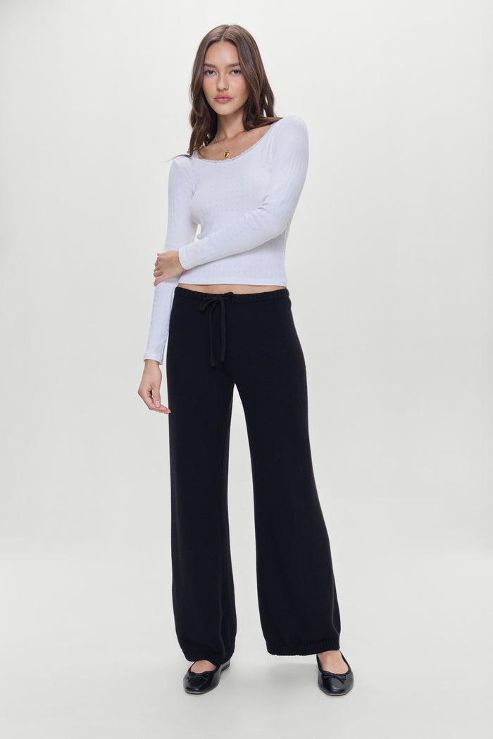 Wesley Knit Pants Black