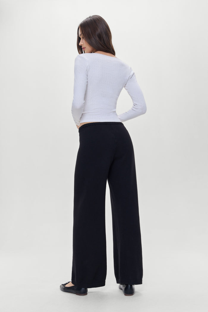Wesley Knit Pants Black