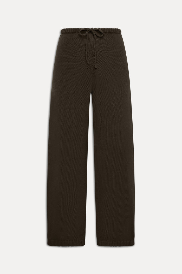 Wesley Knit Pants - Chocolate Brown