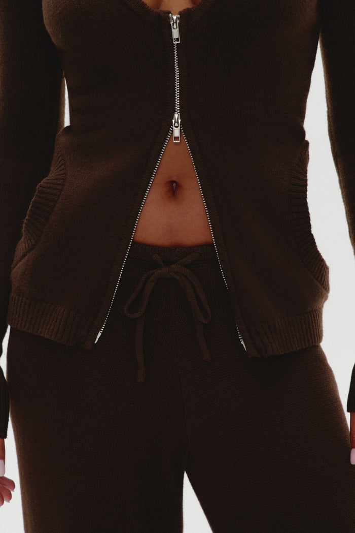 Wesley Knit Pants - Chocolate Brown