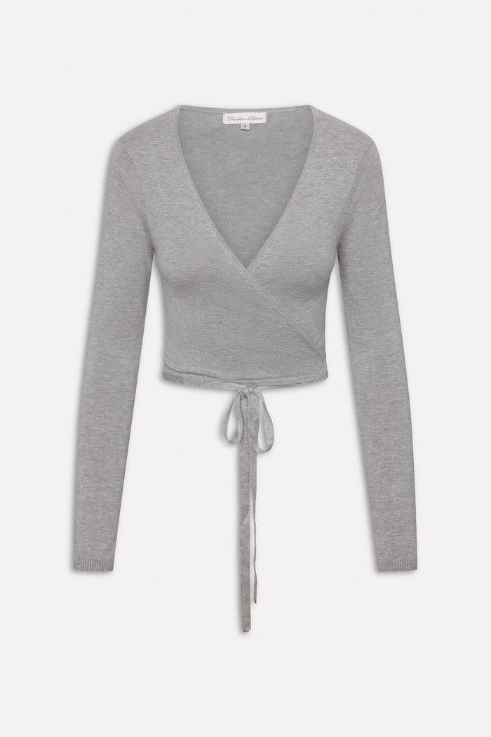Whisper Long Sleeve Wrap Top - Mochi