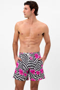 winston black and white checker boardshort