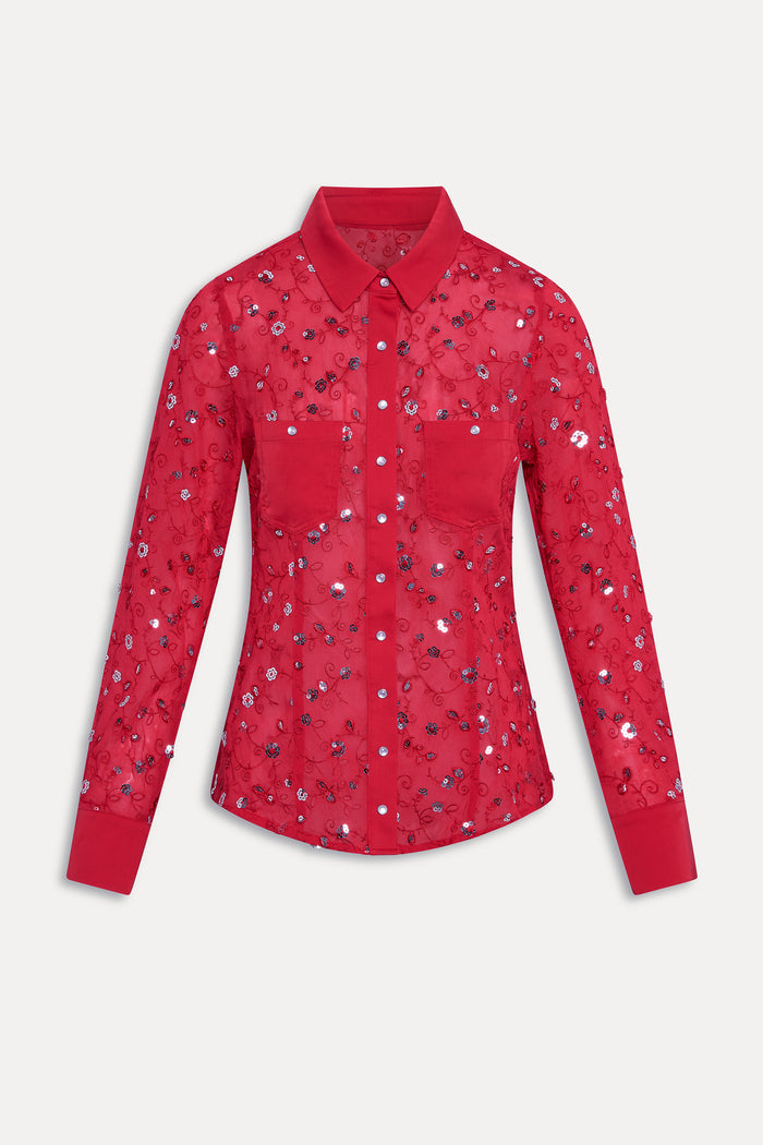 x Devon Lee Carlson Bestie Button Down - Beach House Bloom