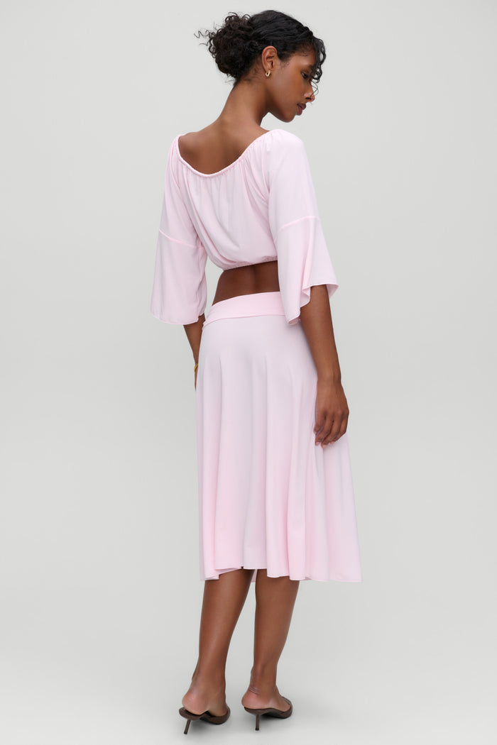 x Devon Lee Carlson Lola Jersey Midi Skirt - Ballerina