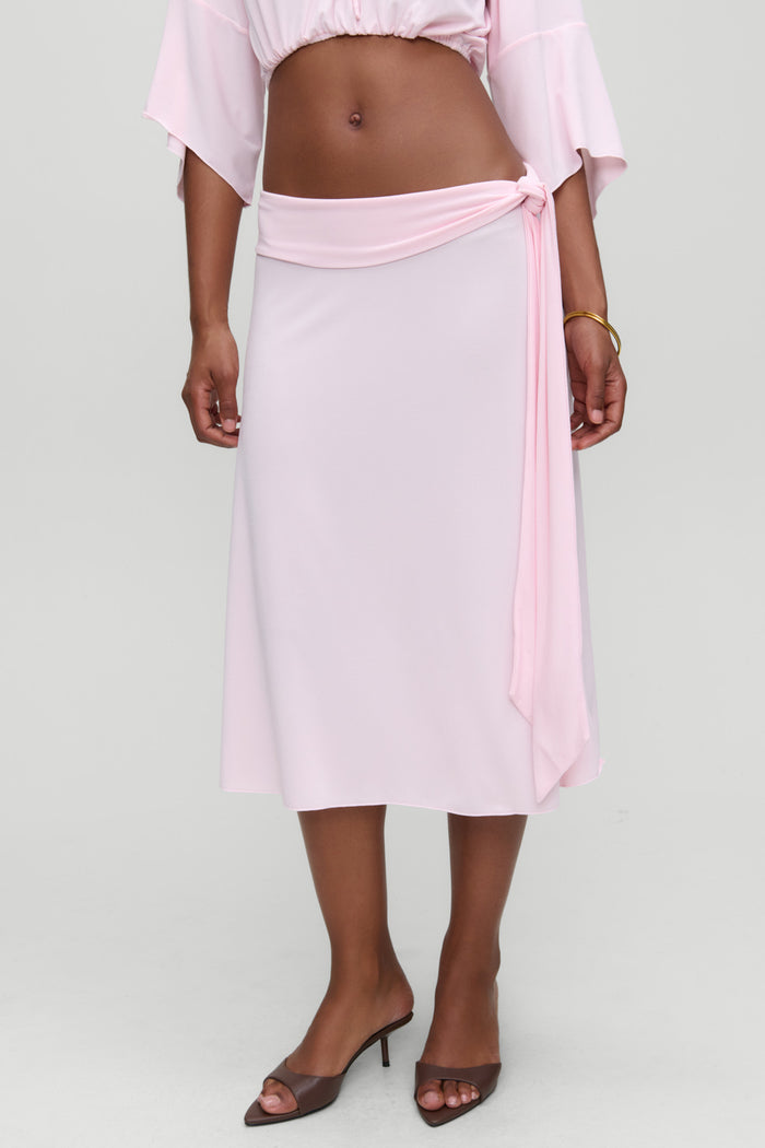 x Devon Lee Carlson Lola Jersey Midi Skirt - Ballerina