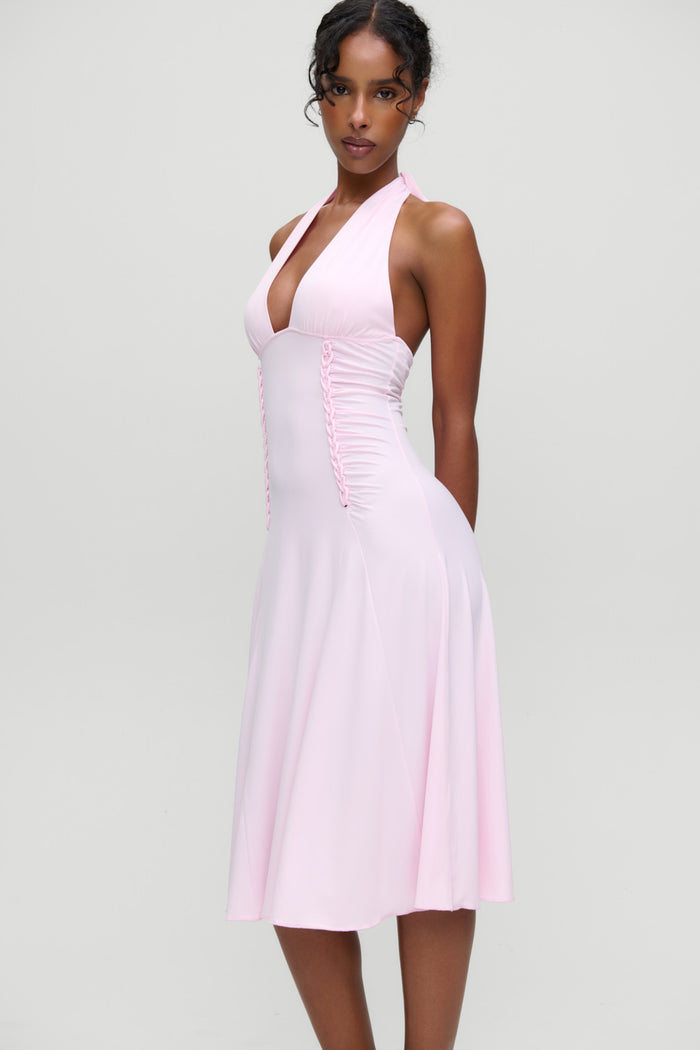 x Devon Lee Carlson Secret Jersey Midi Dress - Ballerina