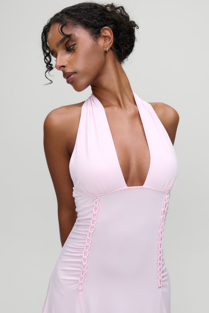 x Devon Lee Carlson Secret Jersey Midi Dress - Ballerina