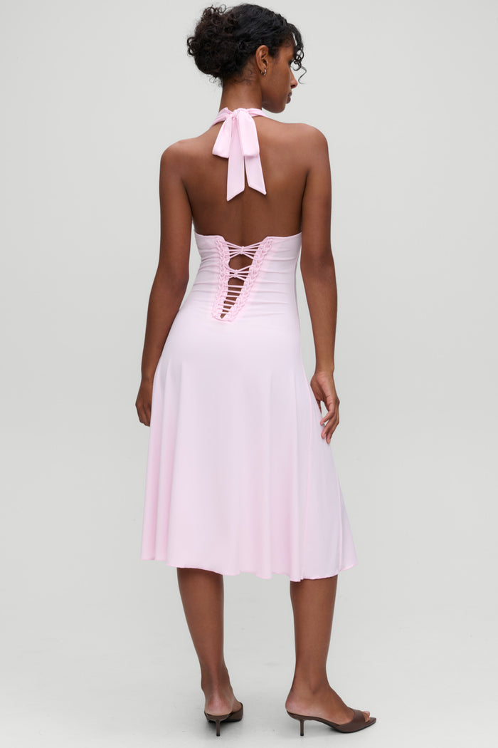 x Devon Lee Carlson Secret Jersey Midi Dress - Ballerina