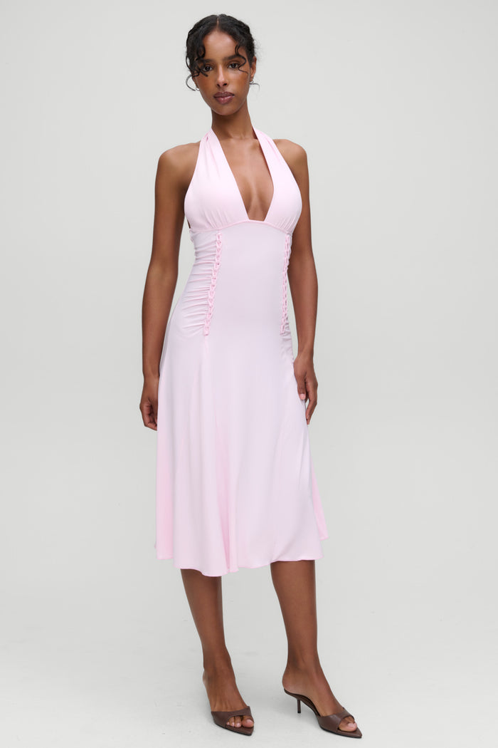 x Devon Lee Carlson Secret Jersey Midi Dress - Ballerina