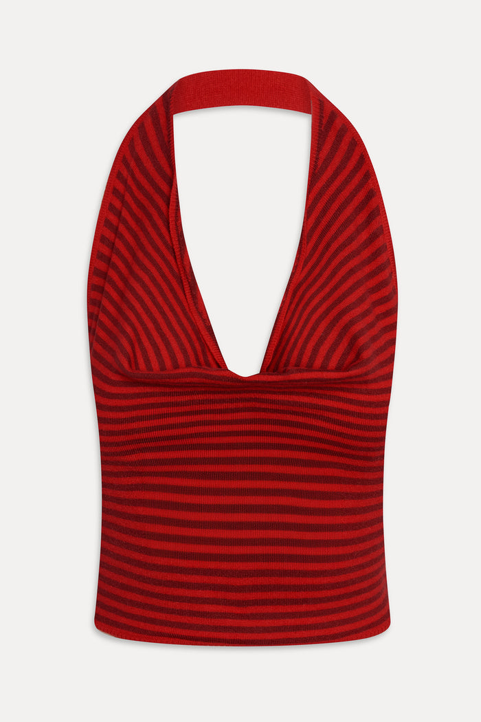 x JENNIE Briar Knit Halter Top - Spring Stripe