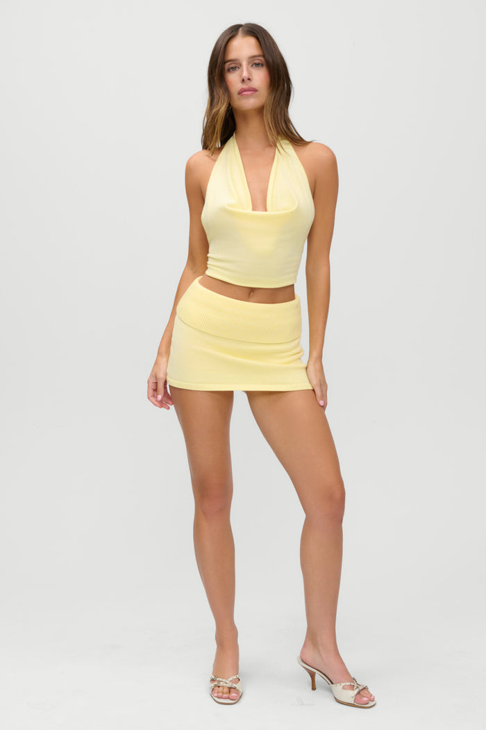 x JENNIE Briar Knit Mini Skort - Morning Light
