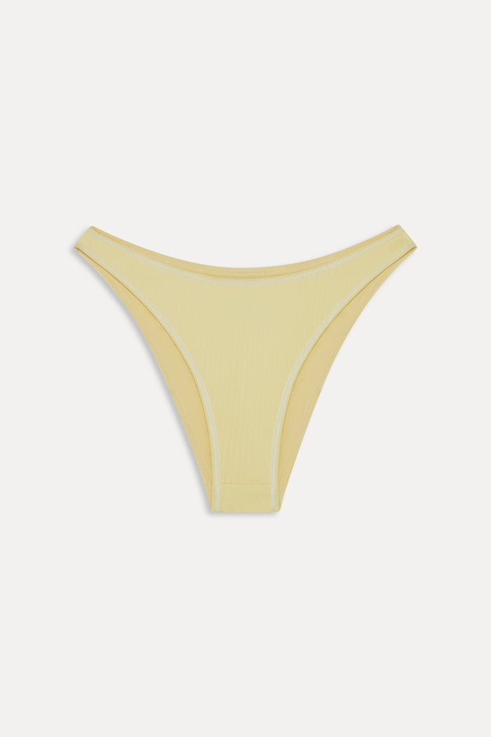 x JENNIE Dove Ribbed Bikini Bottom - Honeycomb