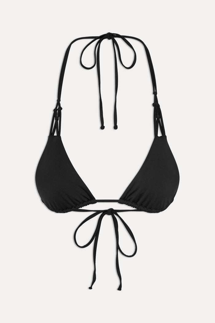 x JENNIE Encore Triangle Bikini Top - Black