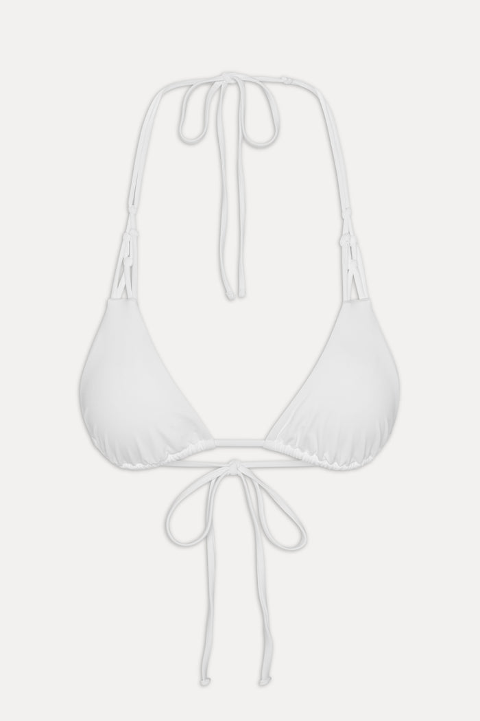 x JENNIE Encore Triangle Bikini Top - Optic White