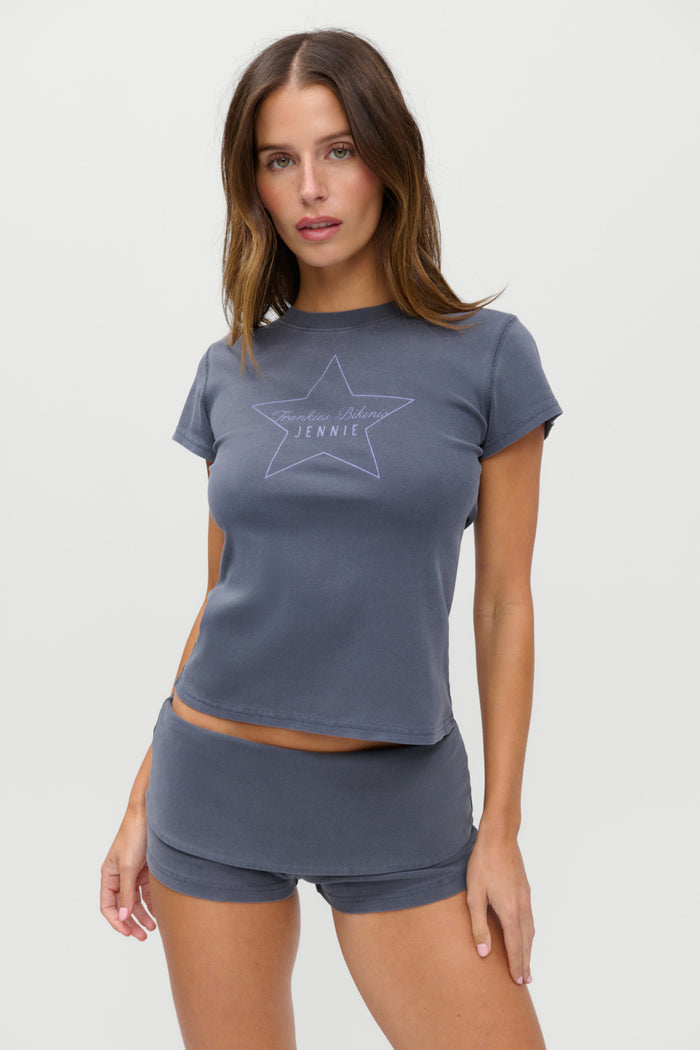 x JENNIE Eva Cotton Tee - Comet