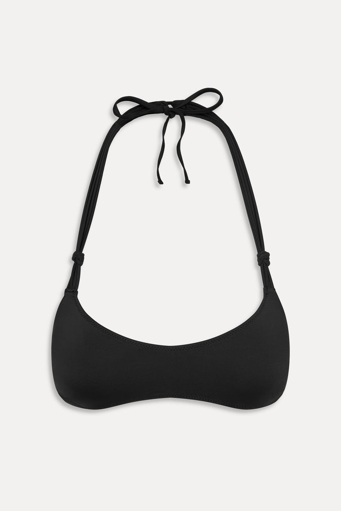 x JENNIE Hana Halter Bikini Top - Black