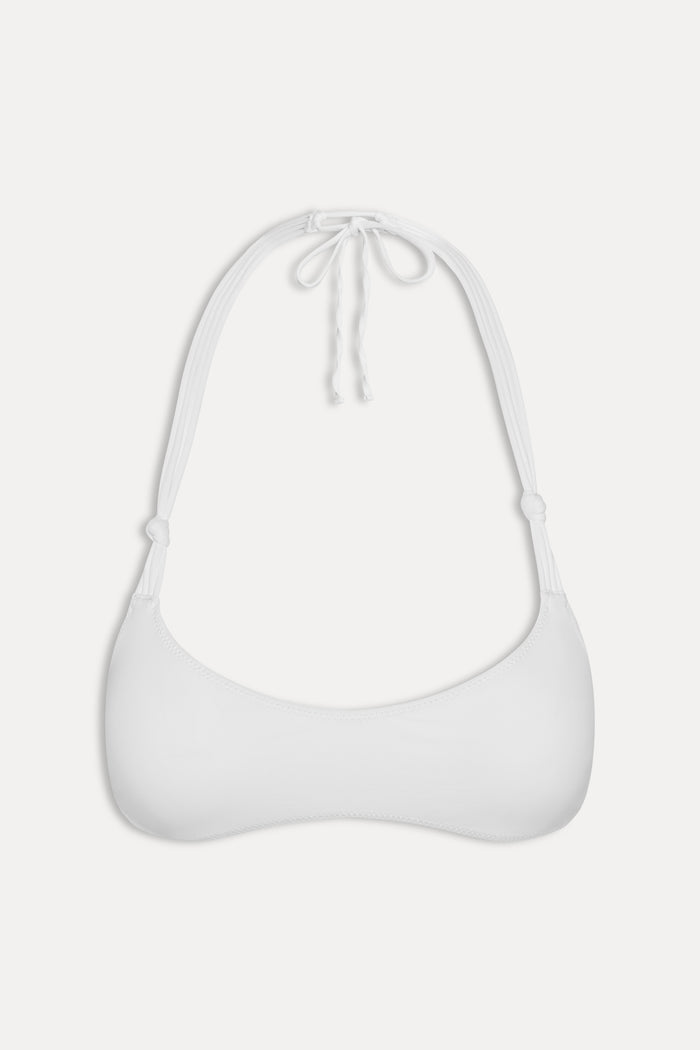 x JENNIE Hana Halter Bikini Top - Optic White