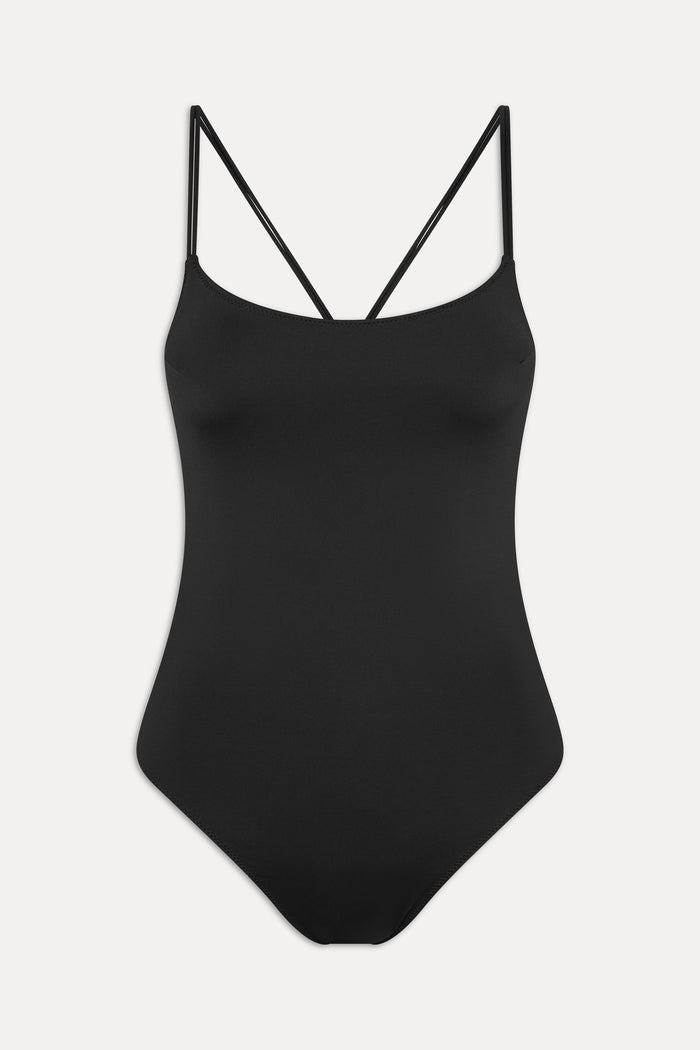 x JENNIE Lotus One Piece Swimsuit - Black