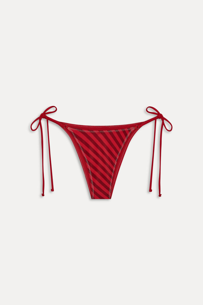 x JENNIE Mackenzie Shine Bikini Bottom - Spring Stripe