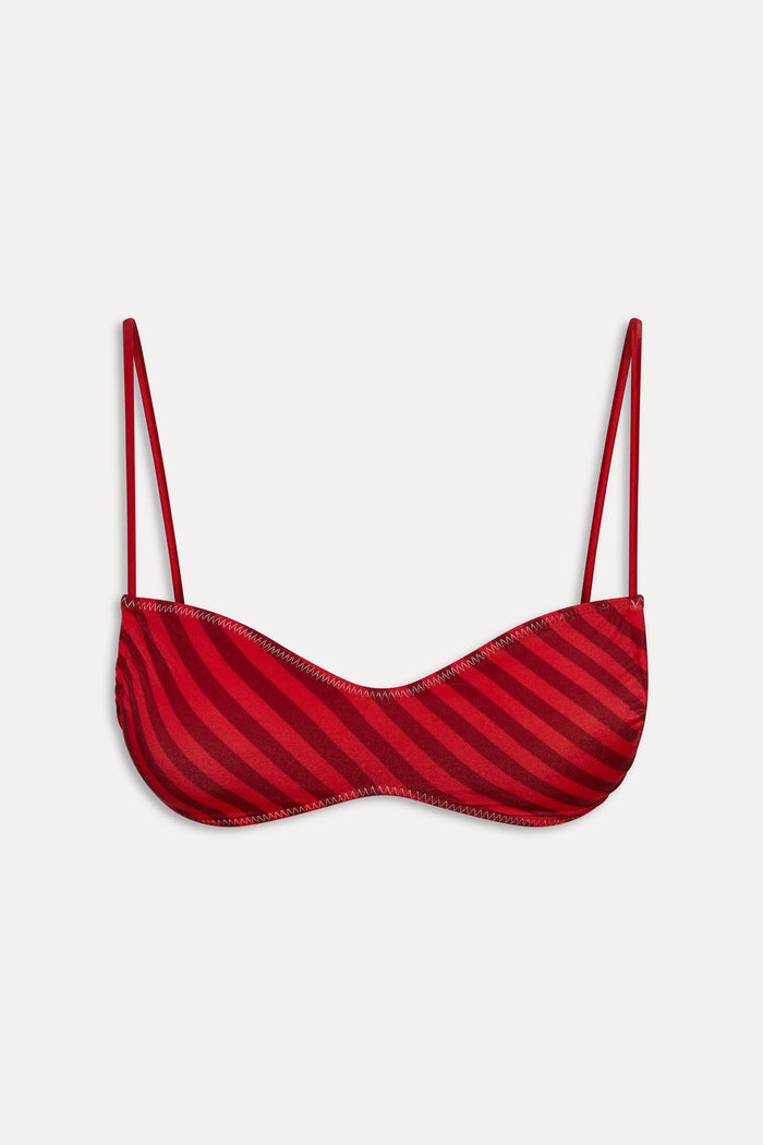 x JENNIE Magnolia Shine Bikini Top - Spring Stripe
