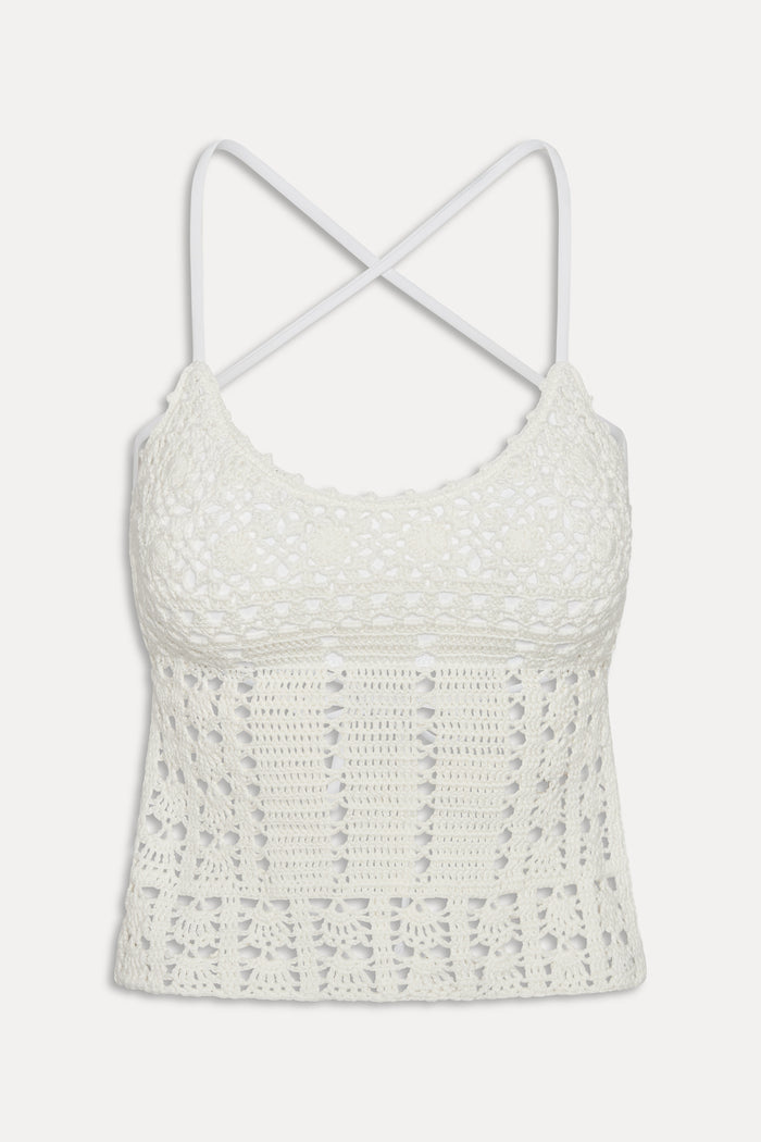 x JENNIE Nari Crochet Tankini - Ivory Crochet
