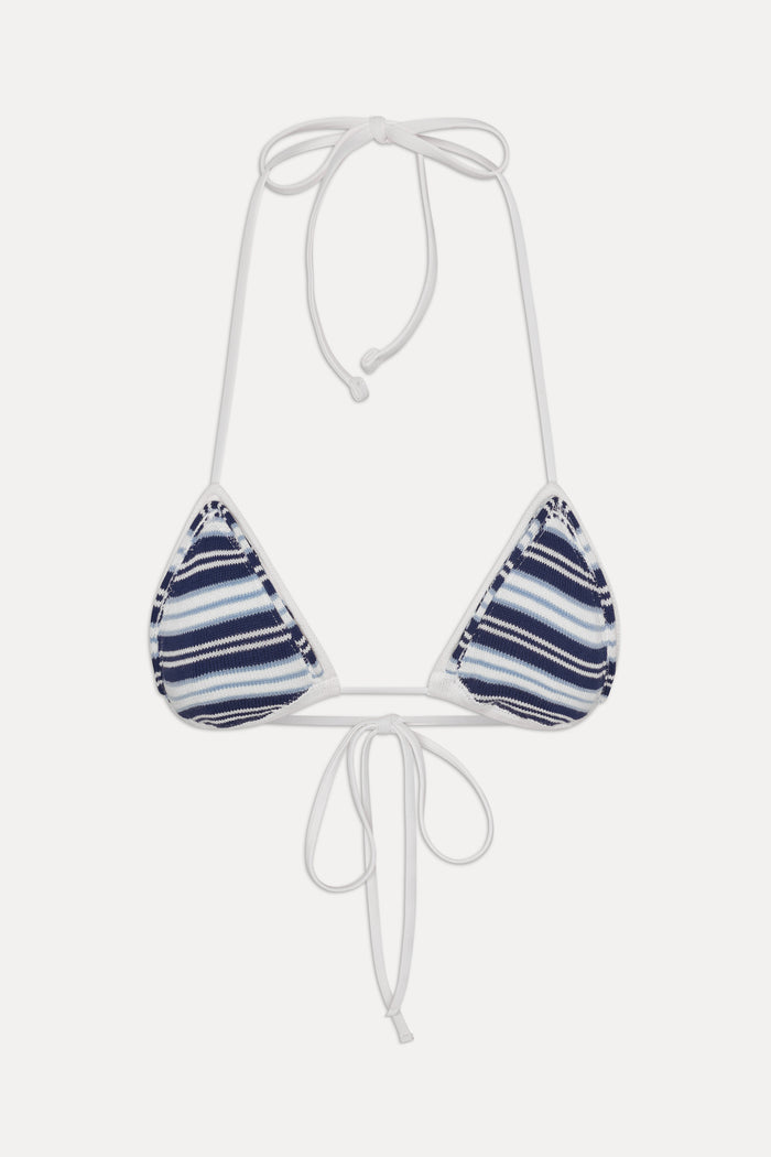 x JENNIE Nick Knit Bikini Top - Arctic Stripe