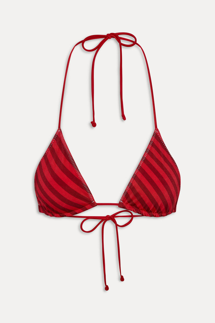 x JENNIE Nick Shine Bikini Top - Spring Stripe
