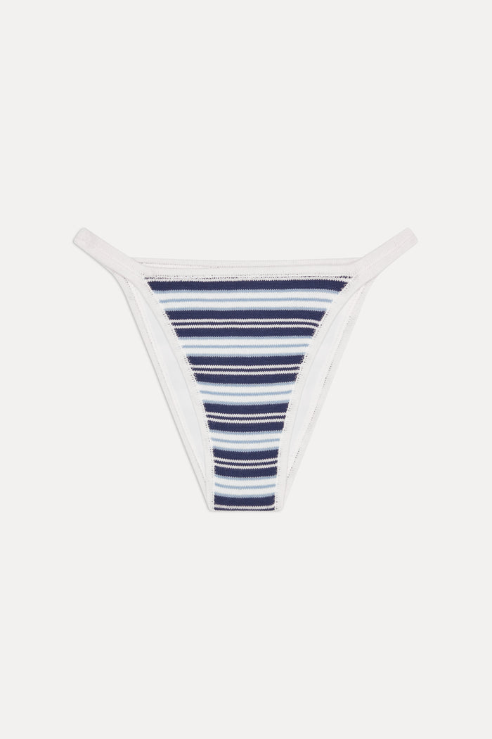 x JENNIE Tide Knit Bikini Bottom - Arctic Stripe