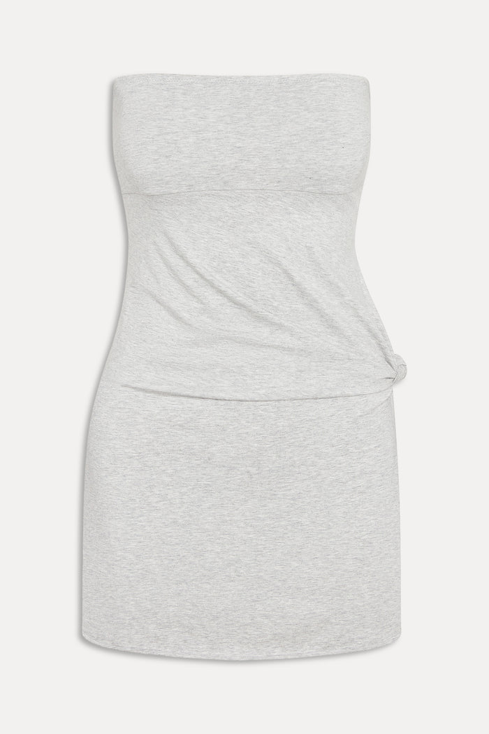 x JENNIE Vera Strapless Mini Dress - Smoke Grey