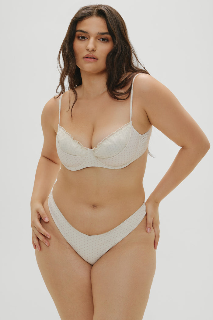x Khy Austin Underwire Bikini Top - Pearl Dot