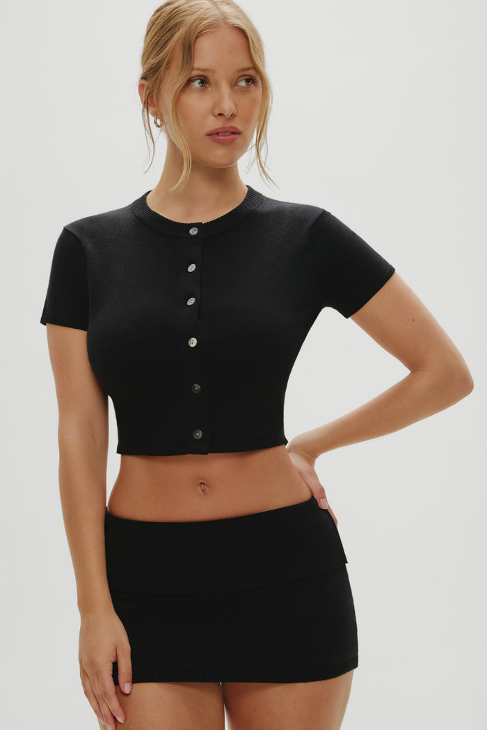 x Khy Briar Cloud Knit Skirt - Midnight Serenade