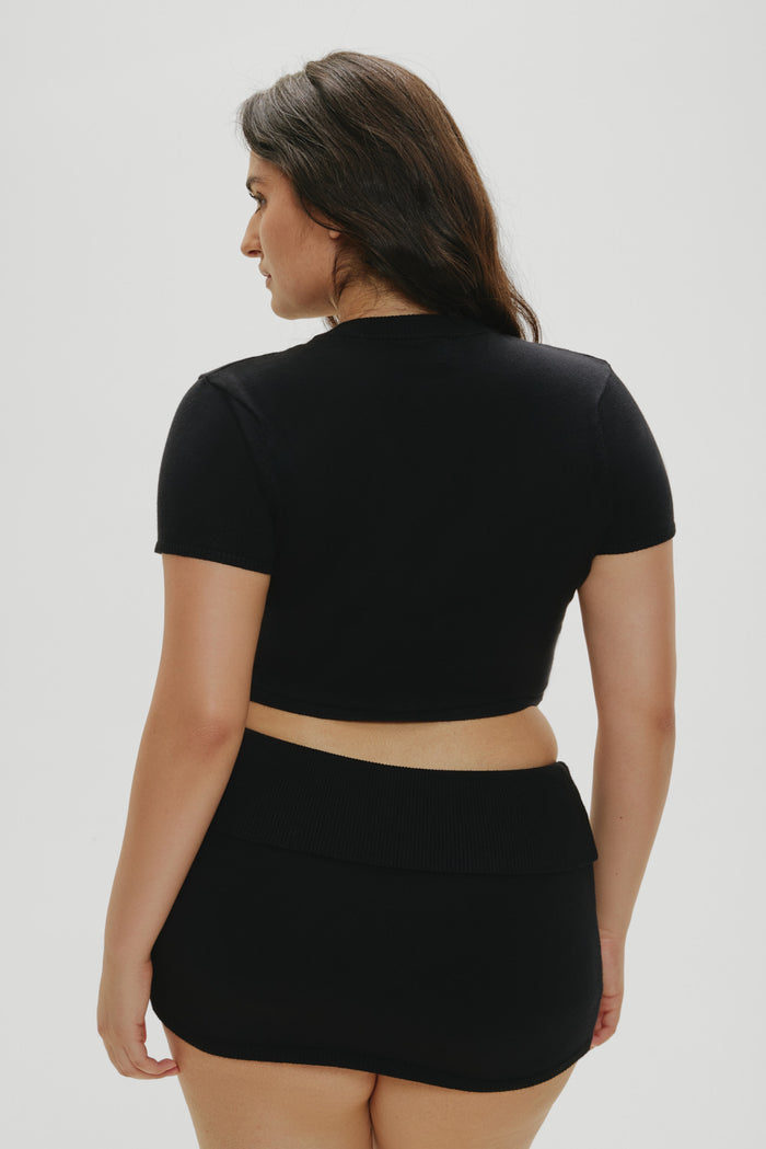 x Khy Briar Cloud Knit Skirt - Midnight Serenade