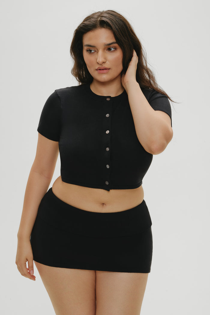 x Khy Briar Cloud Knit Skirt - Midnight Serenade