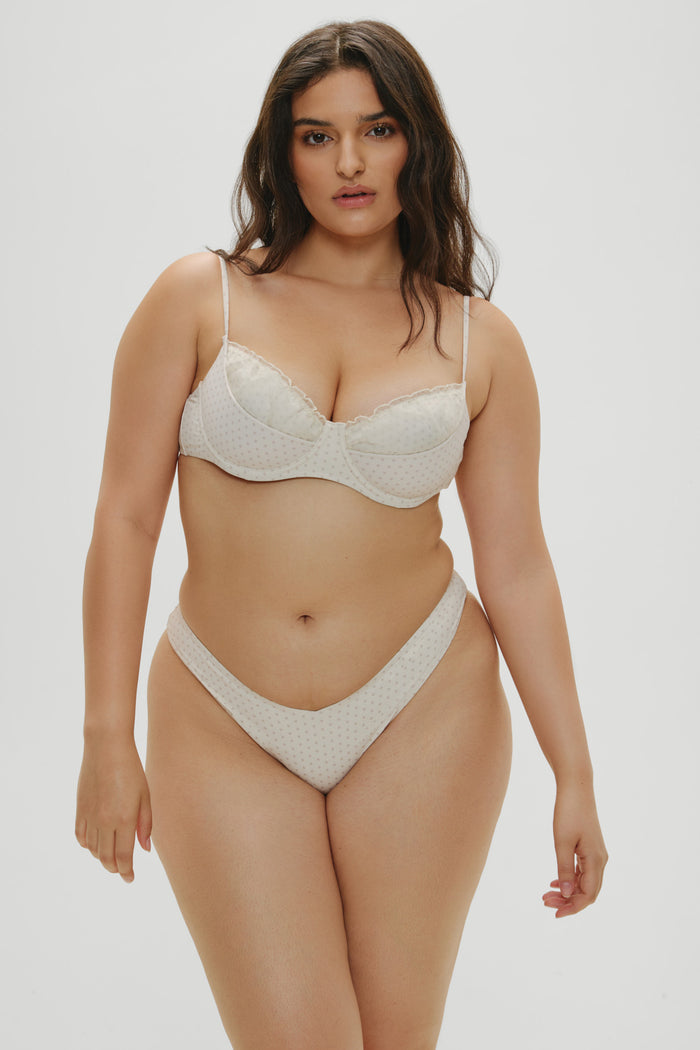 x Khy Enzo Cheeky Bikini Bottom - Pearl Dot