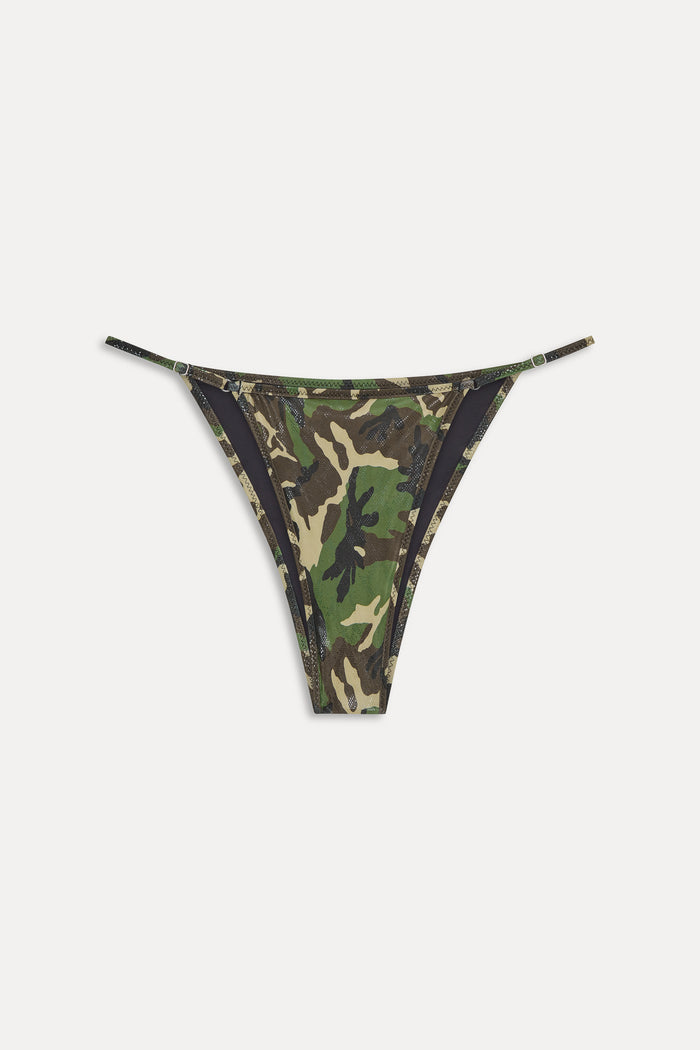 x KHY Luna Foil Bikini Bottom - Camo
