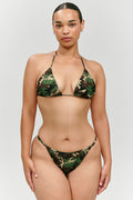 x KHY Nick Foil Triangle Bikini Top - Camo