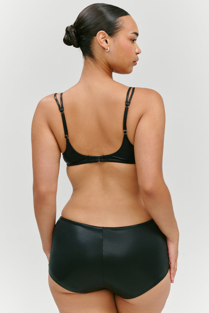 x KHY Zuma Metallic Swim Short - Black Chrome