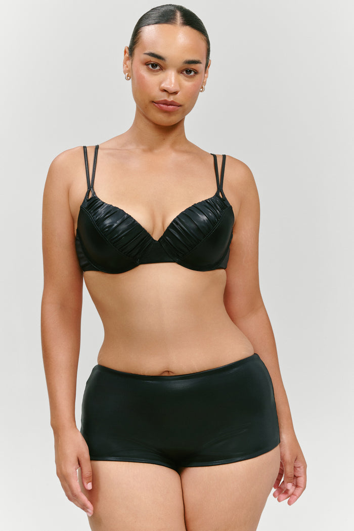 x KHY Zuma Metallic Swim Short - Black Chrome