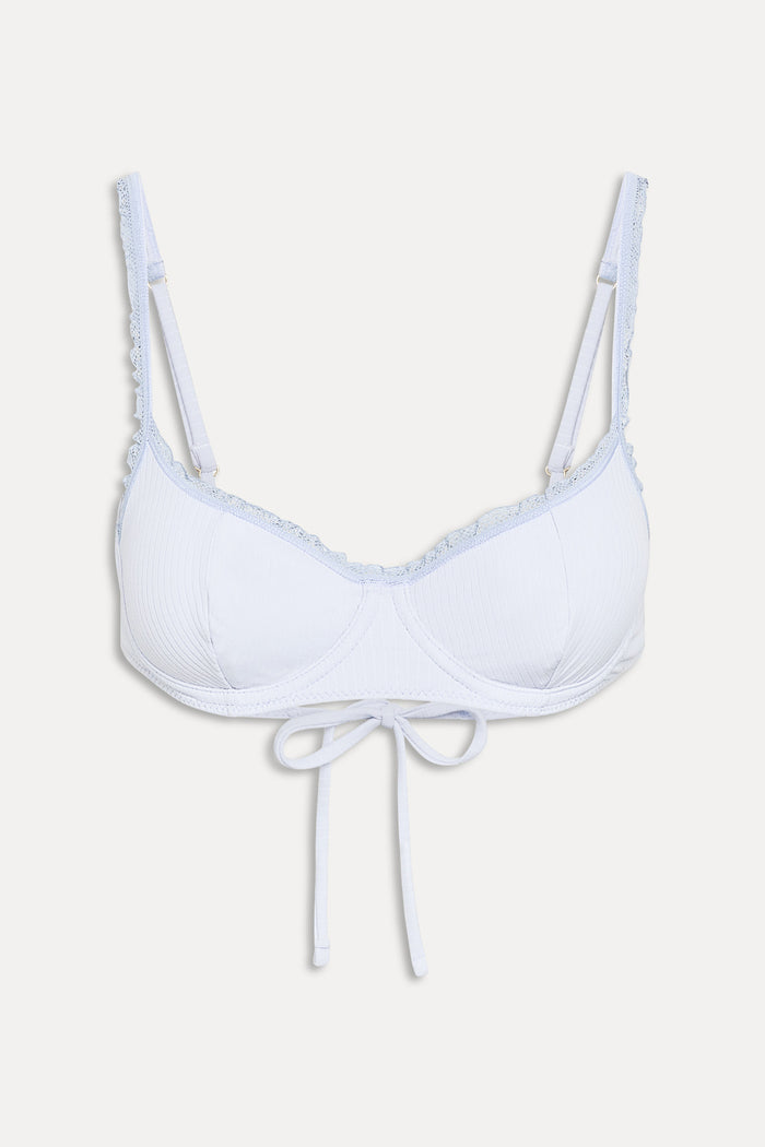 x Paige Lorenze Cola Ribbed Underwire Top - Something Blue