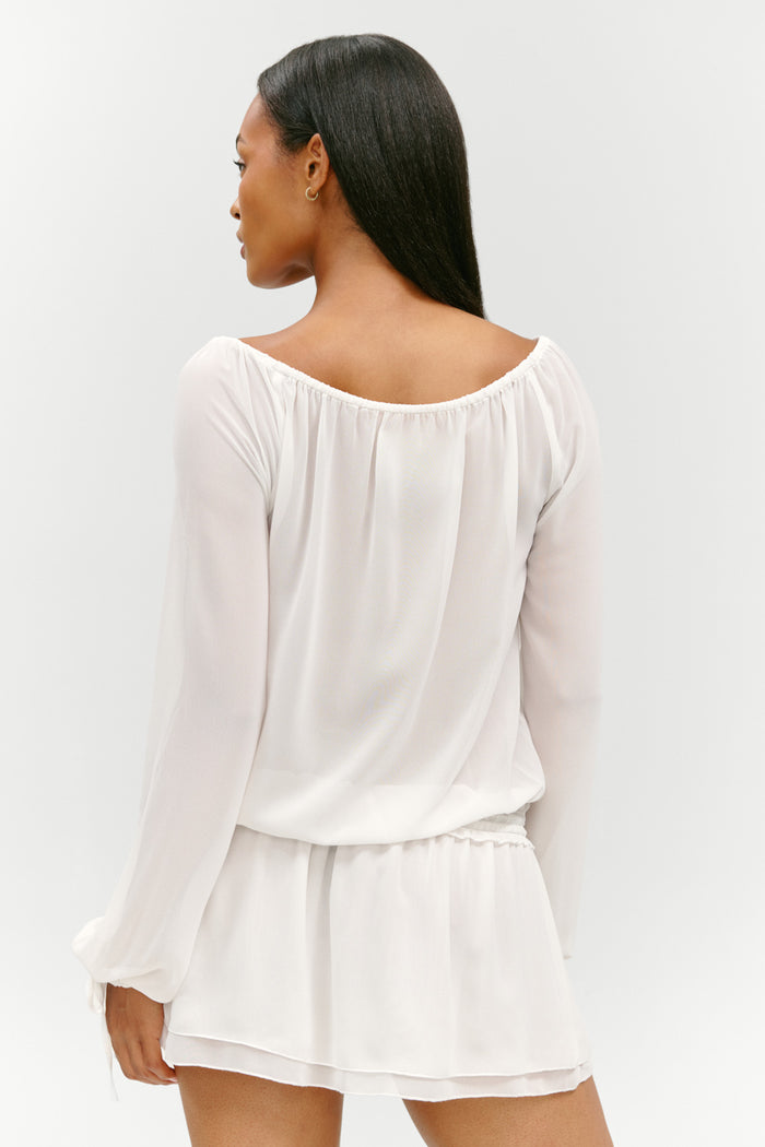 x Paige Lorenze Forever Yours Chiffon Mini Dress - Sunday Ceremony