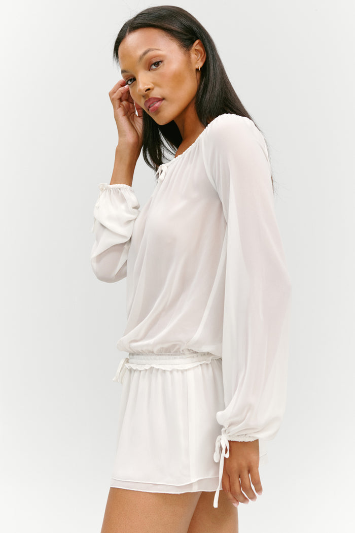 x Paige Lorenze Forever Yours Chiffon Mini Dress - Sunday Ceremony