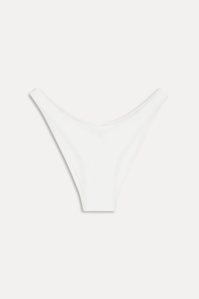 x Paige Lorenze Harper Ribbed Cheeky Bikini Bottom - Marry Me