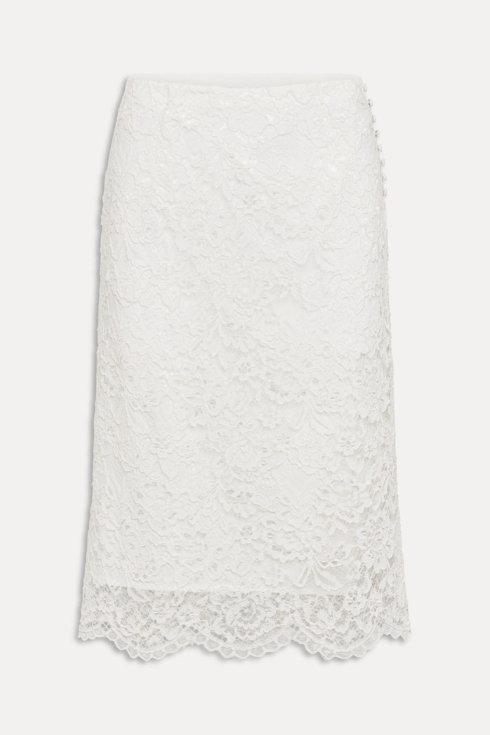 x Paige Lorenze Honeymoon Lace Midi Skirt - Sunday Ceremony
