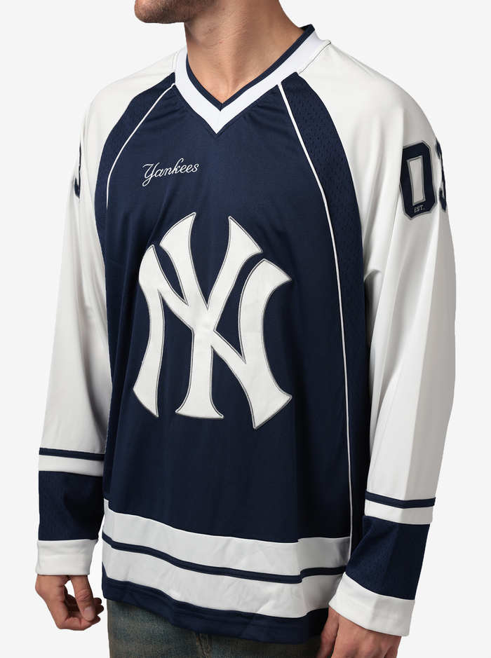 Yankees Mixed Mesh Long Sleeve Jersey